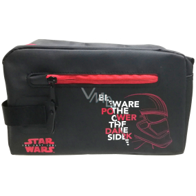 Disney Star Wars leatherette case, black, red zippers 24 x 15 x 10.5 cm