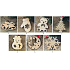 Wood decoration for hanging 4 pieces in bag
