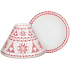 Yankee Candle Red Nordic Frosted Glass shade and plate large for medium and large scented candles Classic 10 x 15 cm (shade), 15 x 15 cm (plate)