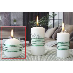Lima Exclusive candle green sphere 80 mm 1 piece