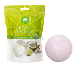 Elysium Spa Coconut and lime sparkling ball-bath bomb 3 x 50 g