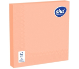 Aha Paper napkins 3 ply 33 x 33 cm 20 pieces of one-color salmon