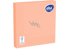 Aha Paper napkins 3 ply 33 x 33 cm 20 pieces of one-color salmon