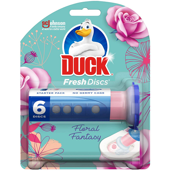 Duck Fresh Discs Floral Fantasy WC gel for hygienic cleanliness and freshness of your toilet 36 ml