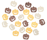 Wooden pumpkins beige-yellow-brown 2 cm 24 pieces