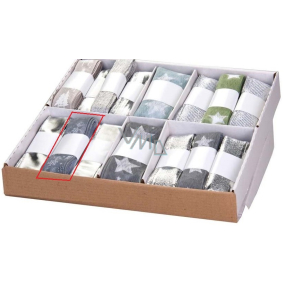 Ditipo Fabric ribbon with wire gray with white flakes 3 mx 25 mm