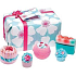 Bomb Cosmetics In the seventh heaven sparkling ballistics 160 g + glycerin soap 100 g + ballistics 140 g + block 30 g + cupcake 30 g, cosmetic set