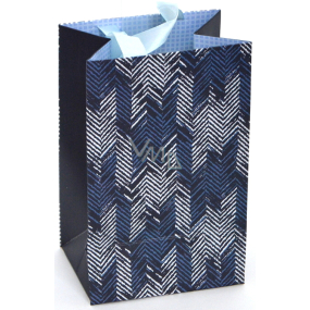 Nekupto Gift paper bag luxury 11 x 17.5 x 8 cm Blue 2039 LFS