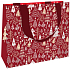 Nekupto Gift paper bag with embossing 23 x 18 cm Christmas red with trees