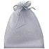 Organza bag grey 7 x 9 cm