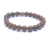 Wooden bracelet natural dark 8mm/ 16 - 17cm,