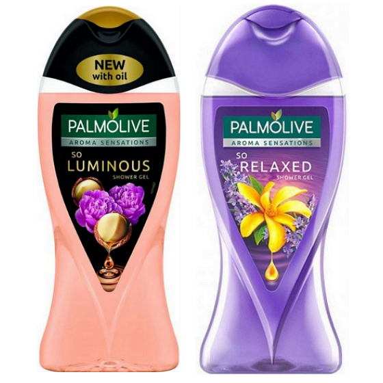 Palmolive Aroma Sensations So Luminous shower gel 250 ml + Aroma Sensations So Relaxed shower gel 250 ml, 18 pieces carton