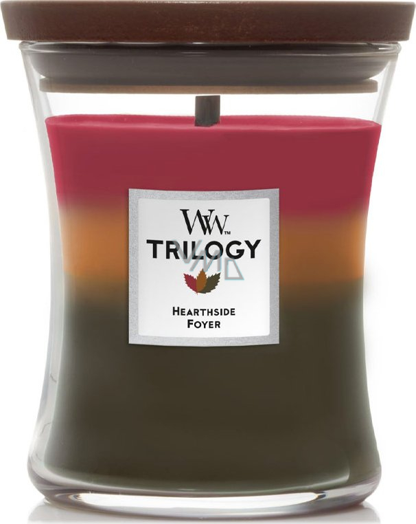 WoodWick Trilogy Hearthside Foyer Sitting by the fireplace scented
