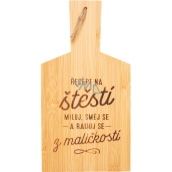 Albi Chopping board with dedication Recipe for happiness 14 x 26,5 x 1 cm