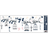 Window film Birds, cages blue 60 x 22,5 cm
