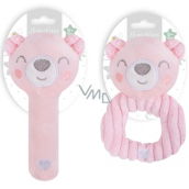 First Steps Plush Rattle Pink Teddy Bear 0+