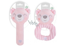 First Steps Plush Rattle Pink Teddy Bear 0+