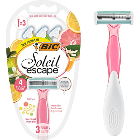 BIC Soleil Bella Escape Citrus, women's disposable razors, 3 pcs BIC Soleil Bella Escape Citrus, women's disposable razors, 3 pcs