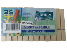 Clanax Clothes pegs wooden 36 pieces