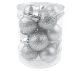 Flask mini silver mix of surfaces for hanging 2.5 cm in a cylinder of 12 pieces