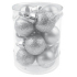 Flask mini silver mix of surfaces for hanging 2.5 cm in a cylinder of 12 pieces