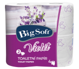 Big Soft Violet perfumed toilet paper white 2 ply 190 pieces 4 rolls