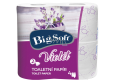 Big Soft Violet perfumed toilet paper white 2 ply 190 pieces 4 rolls