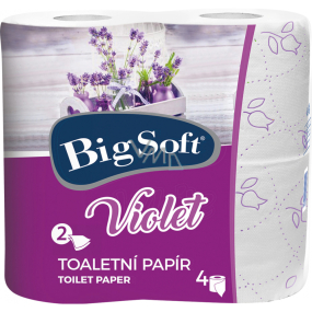 Big Soft Violet perfumed toilet paper white 2 ply 190 pieces 4 rolls