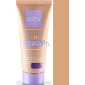 Gabriella Salvete Long Lasting Foundation 3in1 SPF15 makeup 03 Soft Hone 30 ml