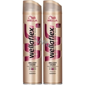 Wella Wellaflex Brilliant Color strong hold hairspray for colored hair 2 x 250 ml, duopack