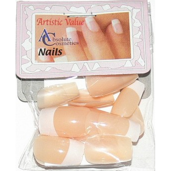 Absolute Cosmetics Nails artificial nails french manicure natural 20 pieces