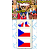 Arch Tattoo decals for face and body 2 x Czech flag and 2 x hearts 1 piece