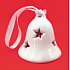 Ceramic bell with stars 5 cm