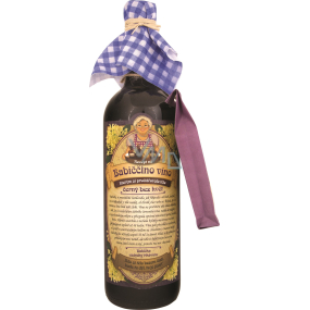 Bohemia Gifts Grandma's maceration wine red gift wine - black without flower 750 ml
