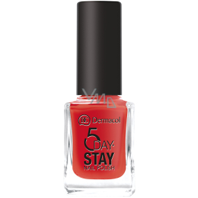 Dermacol 5 Day Stay Long-lasting nail polish 21 Monroe Red 11 ml