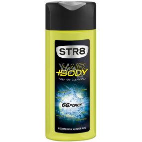 Str8 6G Force shower gel for body and hair for men 400 ml
