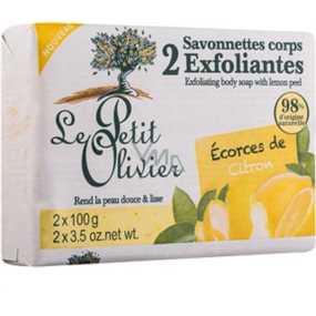 Le Petit Olivier Lemon peeling toilet soap 2 x 100 g