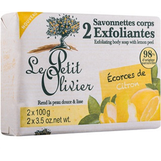 Le Petit Olivier Lemon peeling toilet soap 2 x 100 g