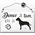 Nekupto Pets wooden sign Doga 155 x 98 x 5 mm