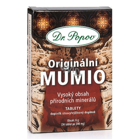 Dr. Popov Original Mumio with a high content of natural minerals, maintains natural immunity, healthy joints, bones, metabolism 200 mg 30 tablets