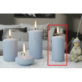 Lima Ice pastel candle light blue cylinder 50 x 100 mm 1 piece