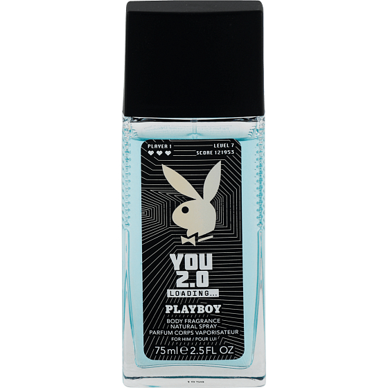 Playboy You 2.0 Loading perfumed deodorant glass for men 75 ml
