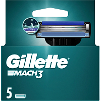 Gillette Mach3 Replacement Cartridges, 5 pcs