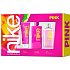 Nike Pink Woman Eau de Toilette for women 100 ml + shower gel 100 ml + body lotion 75 ml, gift set for women