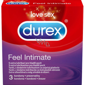 Durex Feel Intimate condom thin with extra lubrication nominal width: 56 mm 3 pieces