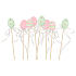 Egg with stripes and polka dots plastic plug 4 cm + skewers, various motifs