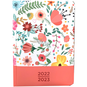 Albi Weekly diary 18 months 2022 - 2023 Flowers 12,5 cm x 17 cm x 1,3 cm