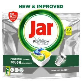 Jar Platinum All in One Lemon Dishwasher Capsules 20 pieces