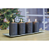 Lima Alfa Advent set with numbers candle grey cylinder 60 x 90 mm 4 pieces