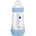 Mam Anti-Colic feeding bottle, silicone soft teat with medium flow 2+ months Blue 260 ml
